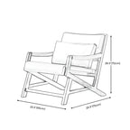 Modern Faux Leather Lounge Chair with Pillow Back
