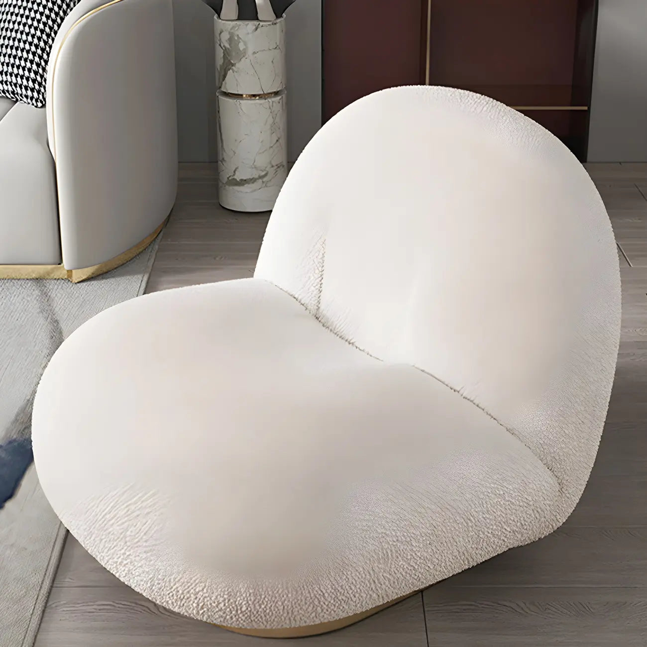Modern Wool Fabric Swivel Lounge Chair for Living Room