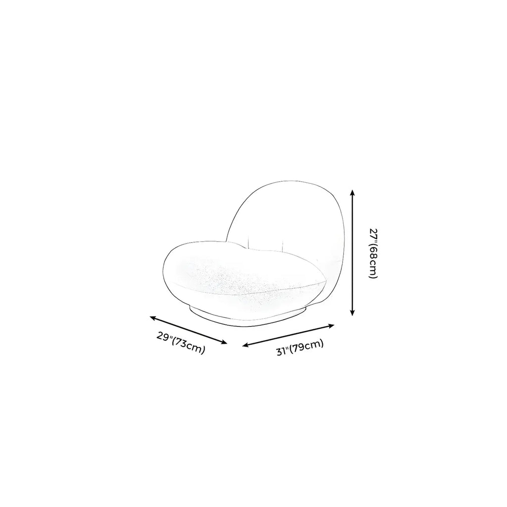 Modern Wool Fabric Swivel Lounge Chair for Living Room