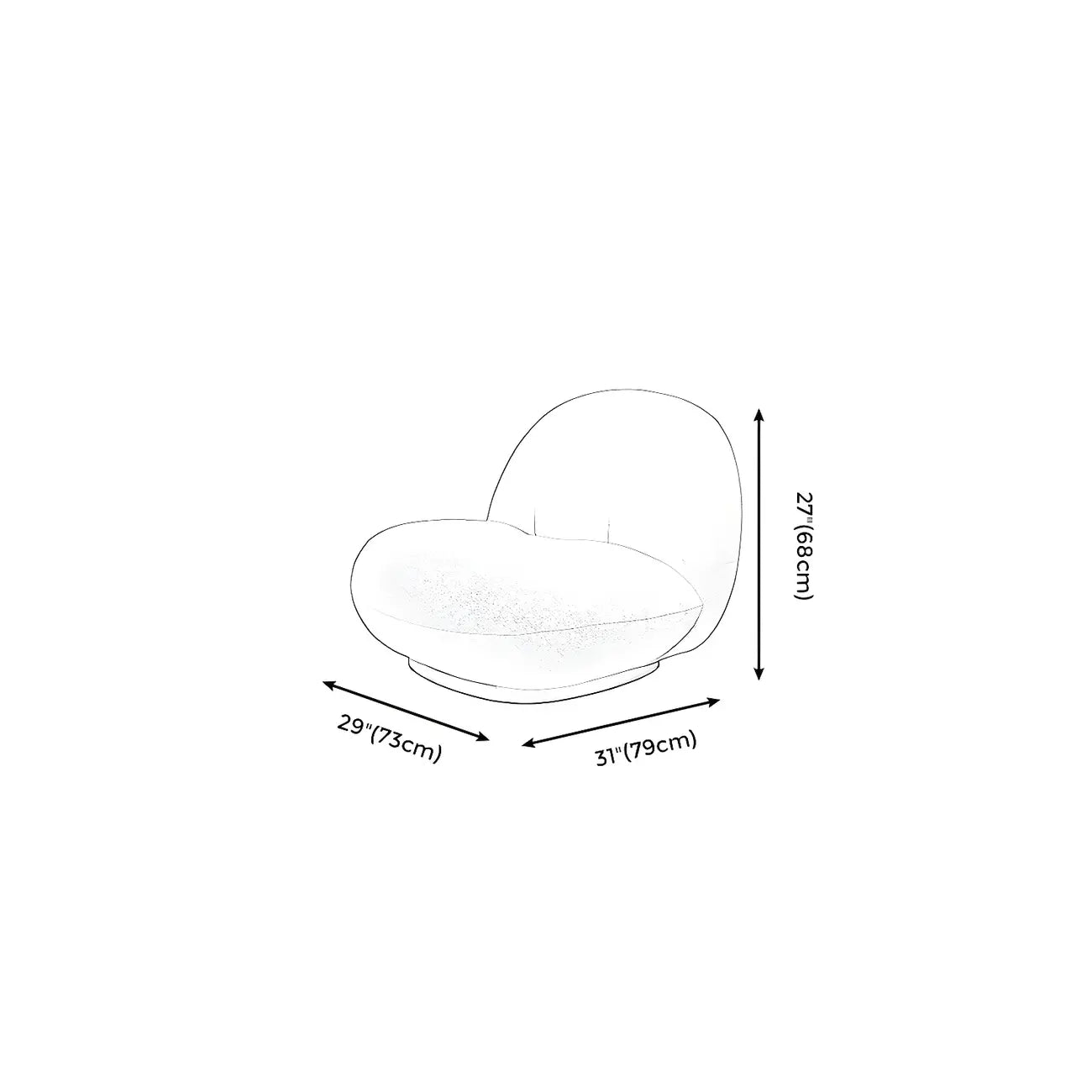 Modern Wool Fabric Swivel Lounge Chair for Living Room