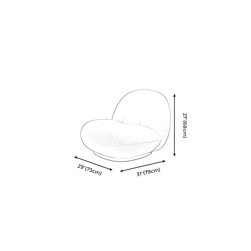 Modern Wool Fabric Swivel Lounge Chair for Living Room
