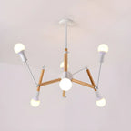Modern Multi-Light Metal Adjustable Downrod Sputnik Chandelier