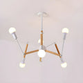 Modern Multi-Light Metal Adjustable Downrod Sputnik Chandelier