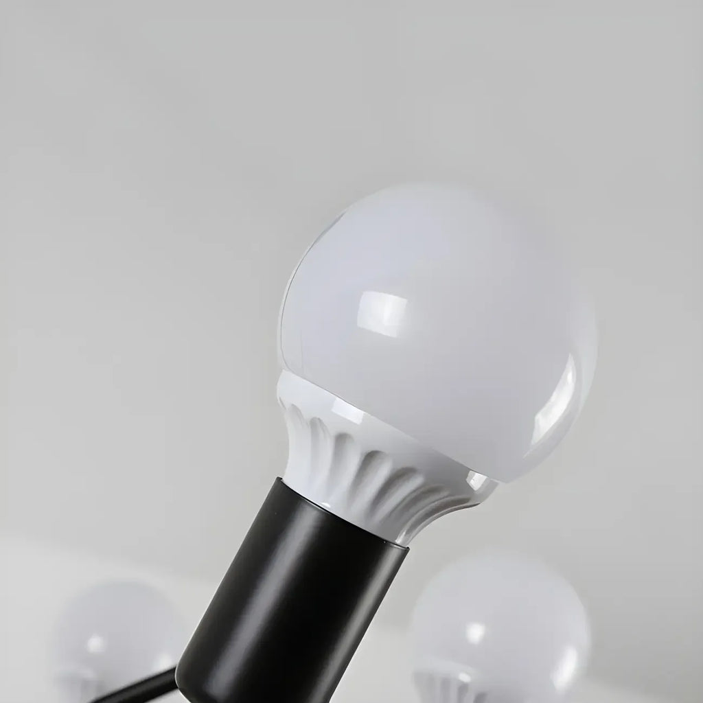 Modern Multi-Light Metal Adjustable Downrod Sputnik Chandelier