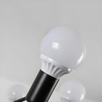 Modern Multi-Light Metal Adjustable Downrod Sputnik Chandelier