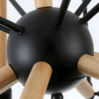 Modern Multi-Light Metal Adjustable Downrod Sputnik Chandelier