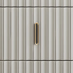 Elegant Gray Wooden Dressers & Chests with Gold Handles