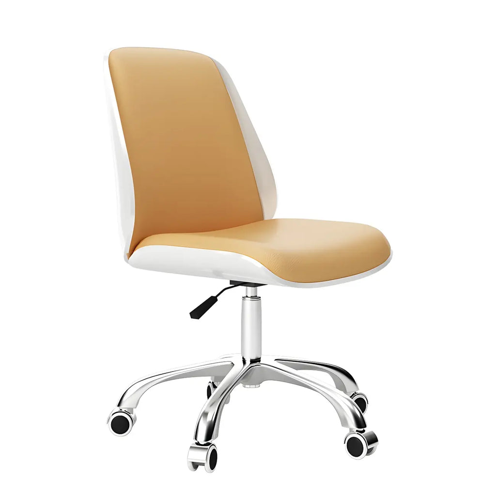 Modern Leather Upholstered Swivel Office Chair