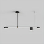 Modern Adjustable Black Linear Kitchen Island Light