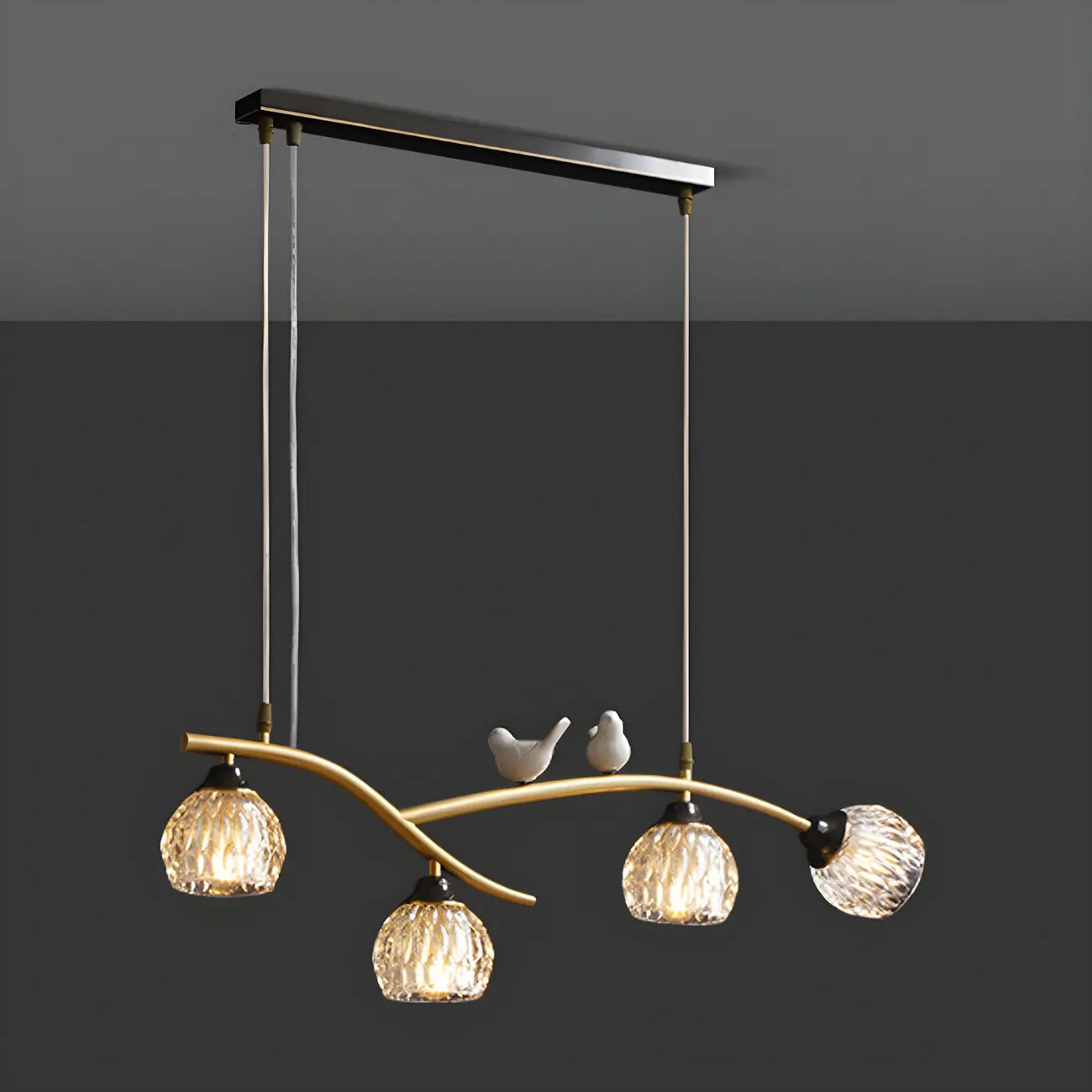 Modern Crystal Decorative Birds Pendant Light