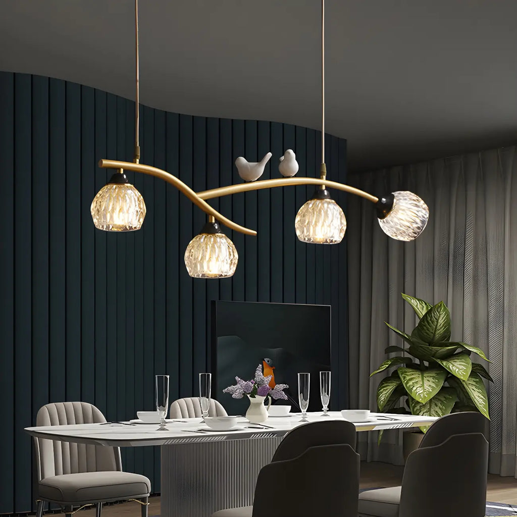 Modern Crystal Decorative Birds Pendant Light