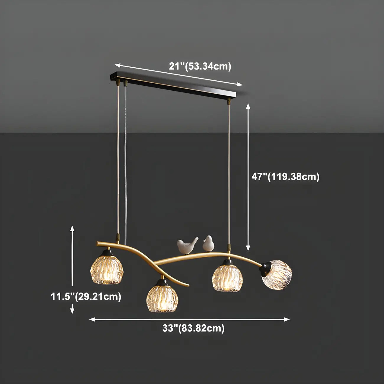 Modern Crystal Decorative Birds Pendant Light