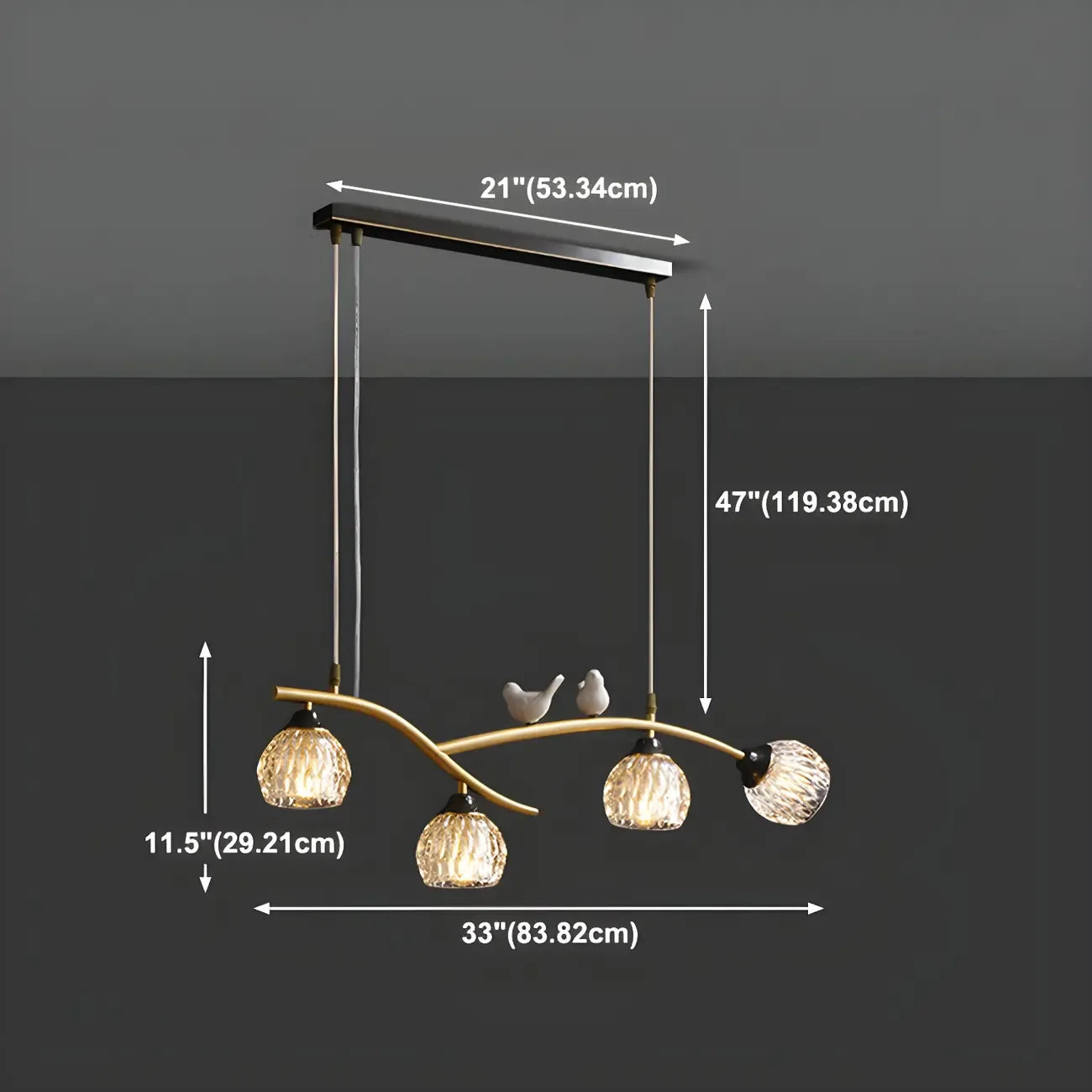 Modern Crystal Decorative Birds Pendant Light