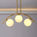 Trendy Modern Gold Arc Multi-Light Island Pendant