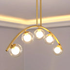 Trendy Modern Gold Arc Multi-Light Island Pendant