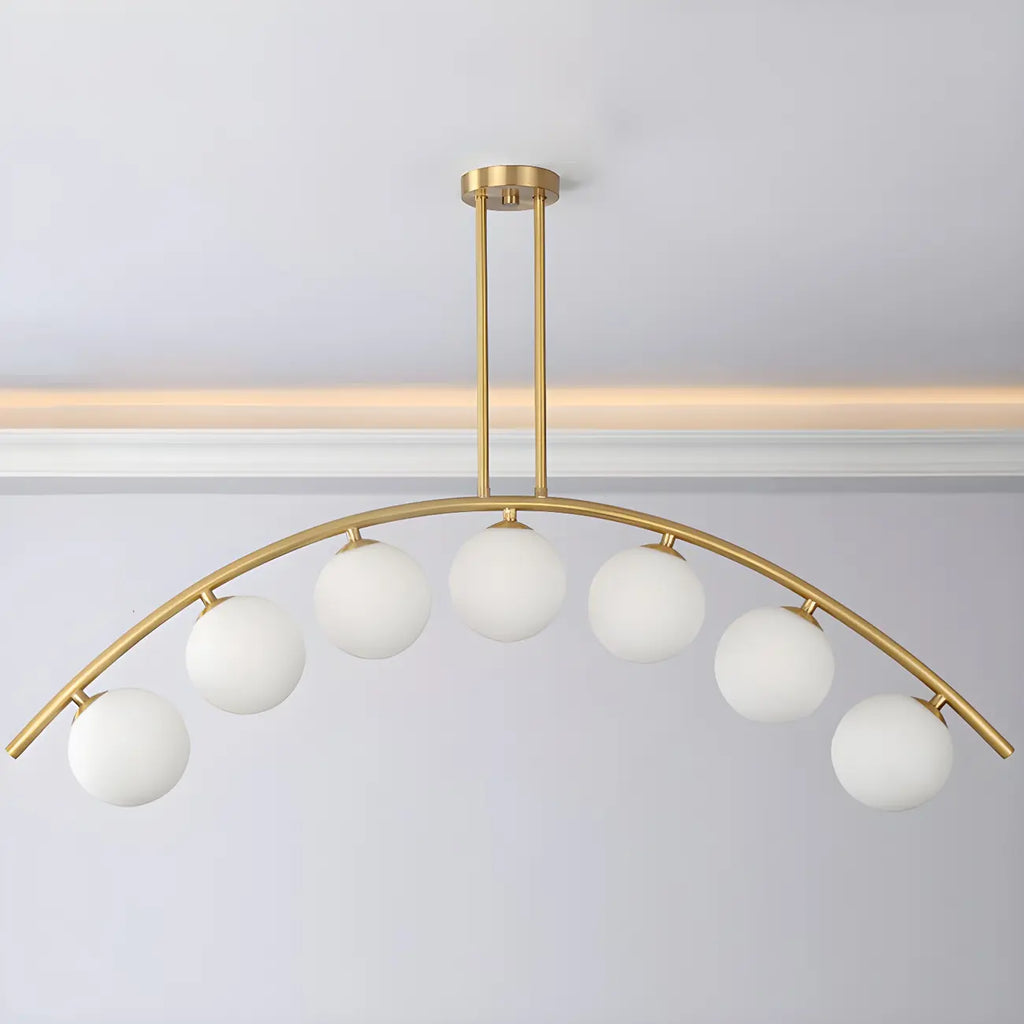 Trendy Modern Gold Arc Multi-Light Island Pendant