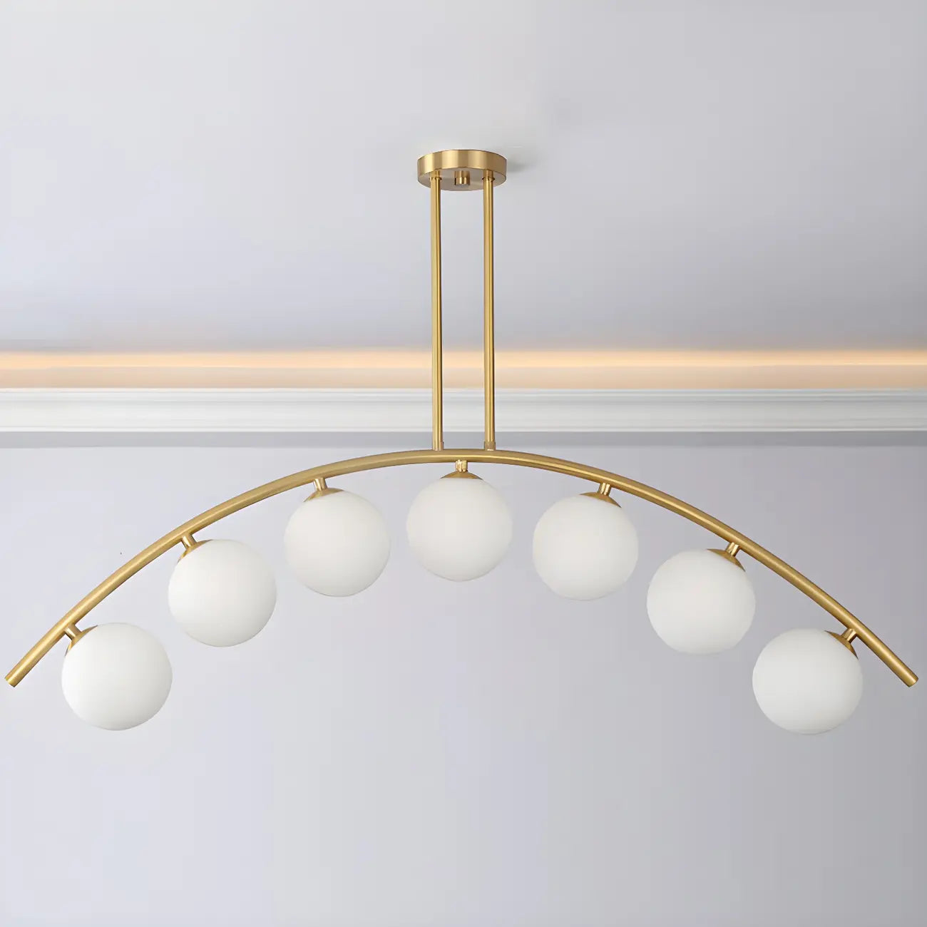 Trendy Modern Gold Arc Multi-Light Island Pendant