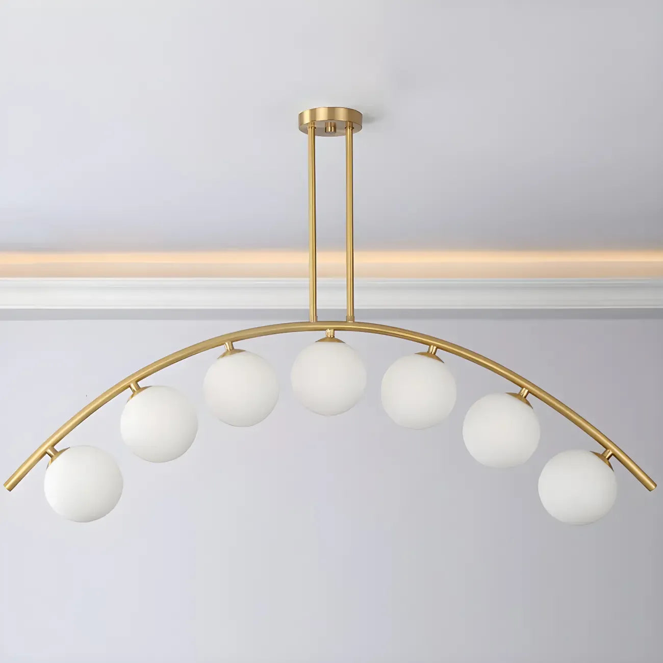 Trendy Modern Gold Arc Multi-Light Island Pendant