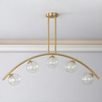 Trendy Modern Gold Arc Multi-Light Island Pendant