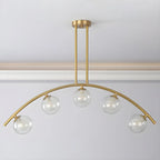 Trendy Modern Gold Arc Multi-Light Island Pendant