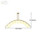 Trendy Modern Gold Arc Multi-Light Island Pendant