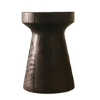 Scandinavian Round Solid Wood End Table Pedestal Base