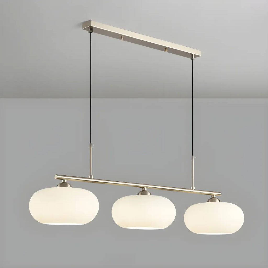 Contemporary Frosted Glass Globe Island Pendant Light