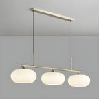 Contemporary Frosted Glass Globe Island Pendant Light