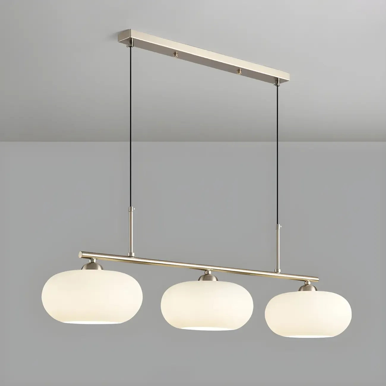 Contemporary Frosted Glass Globe Island Pendant Light