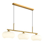 Contemporary Frosted Glass Globe Island Pendant Light