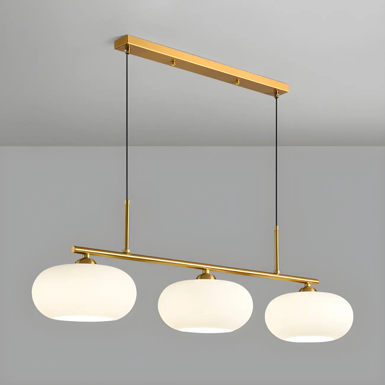 Contemporary Frosted Glass Globe Island Pendant Light