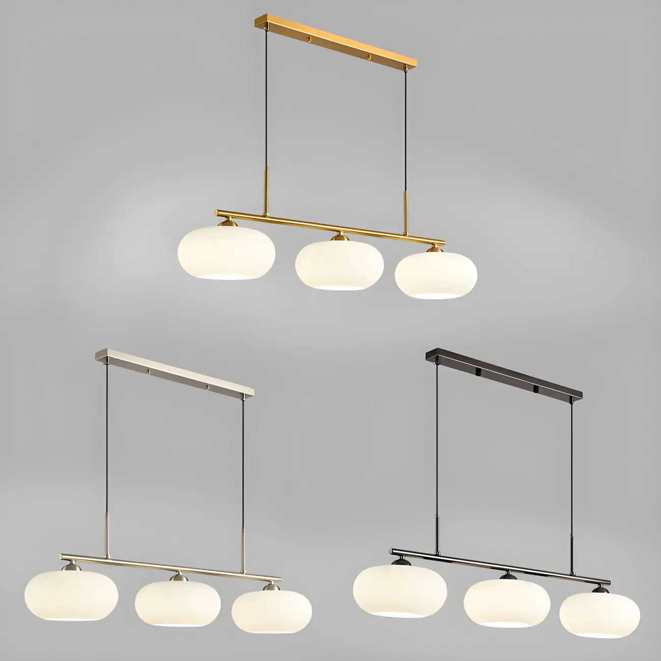 Contemporary Frosted Glass Globe Island Pendant Light