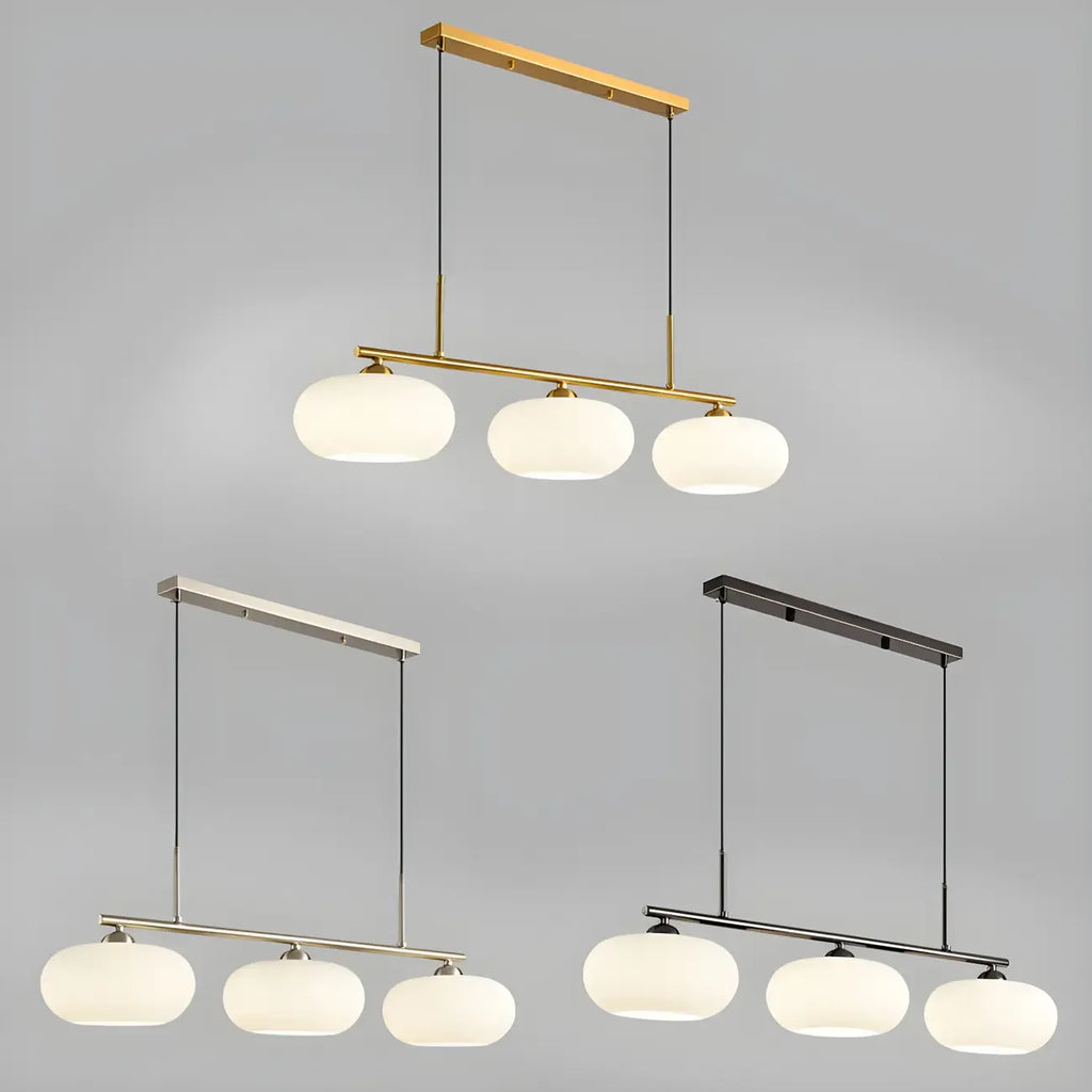 Contemporary Frosted Glass Globe Island Pendant Light