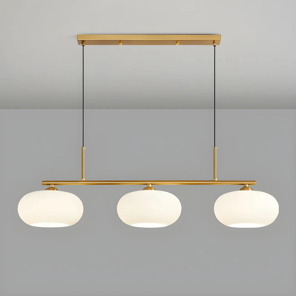 Contemporary Frosted Glass Globe Island Pendant Light