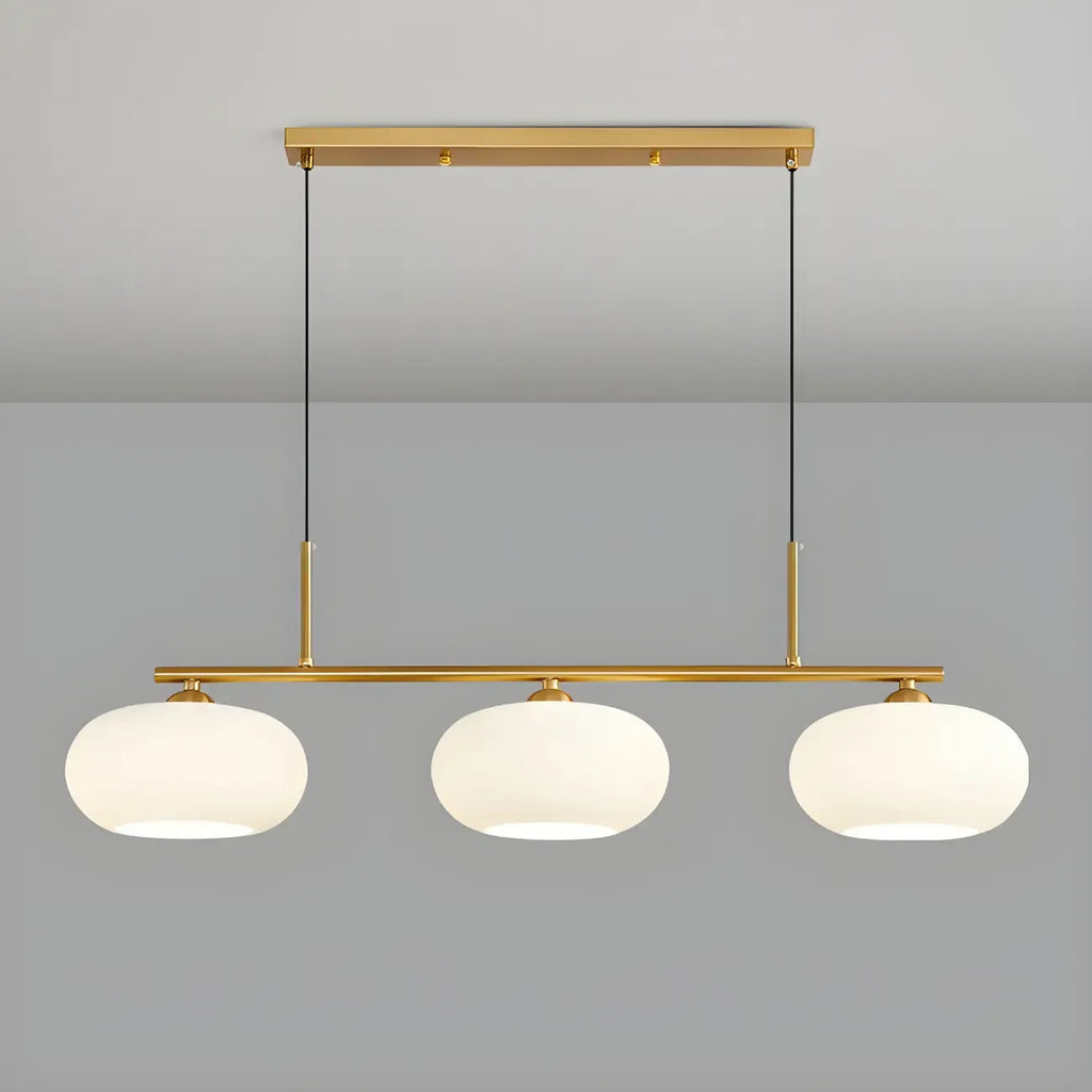 Contemporary Frosted Glass Globe Island Pendant Light