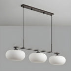 Contemporary Frosted Glass Globe Island Pendant Light