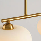 Contemporary Frosted Glass Globe Island Pendant Light
