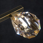 Contemporary Linear Crystal Island Pendant Light