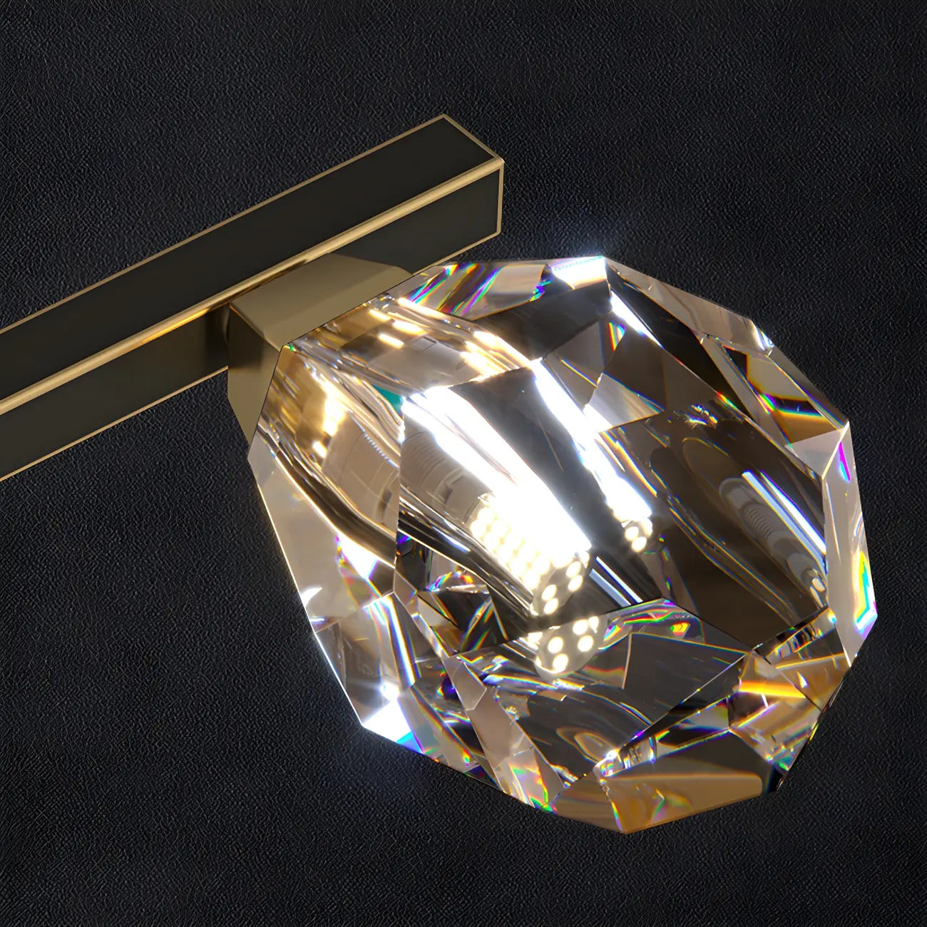 Contemporary Linear Crystal Island Pendant Light