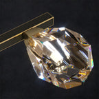 Contemporary Linear Crystal Island Pendant Light