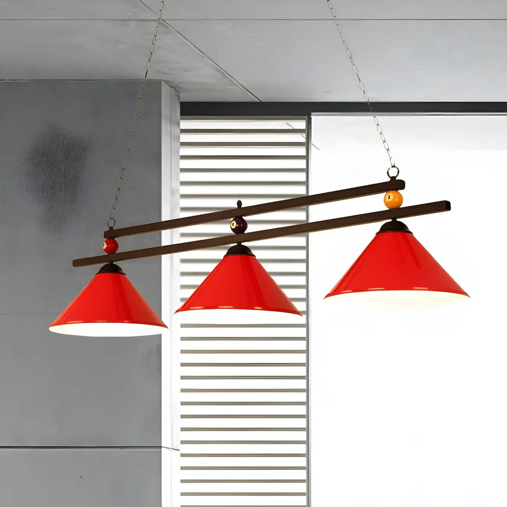 Rustic Metal 3-Light Pendant Light for Game Room