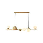 Kitchen Modern Gold Glass Globe Island Chandelier