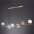 Kitchen Modern Gold Glass Globe Island Chandelier