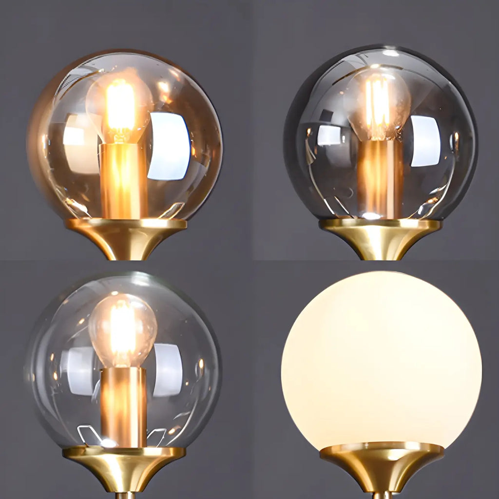 Kitchen Modern Gold Glass Globe Island Chandelier