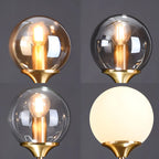 Kitchen Modern Gold Glass Globe Island Chandelier