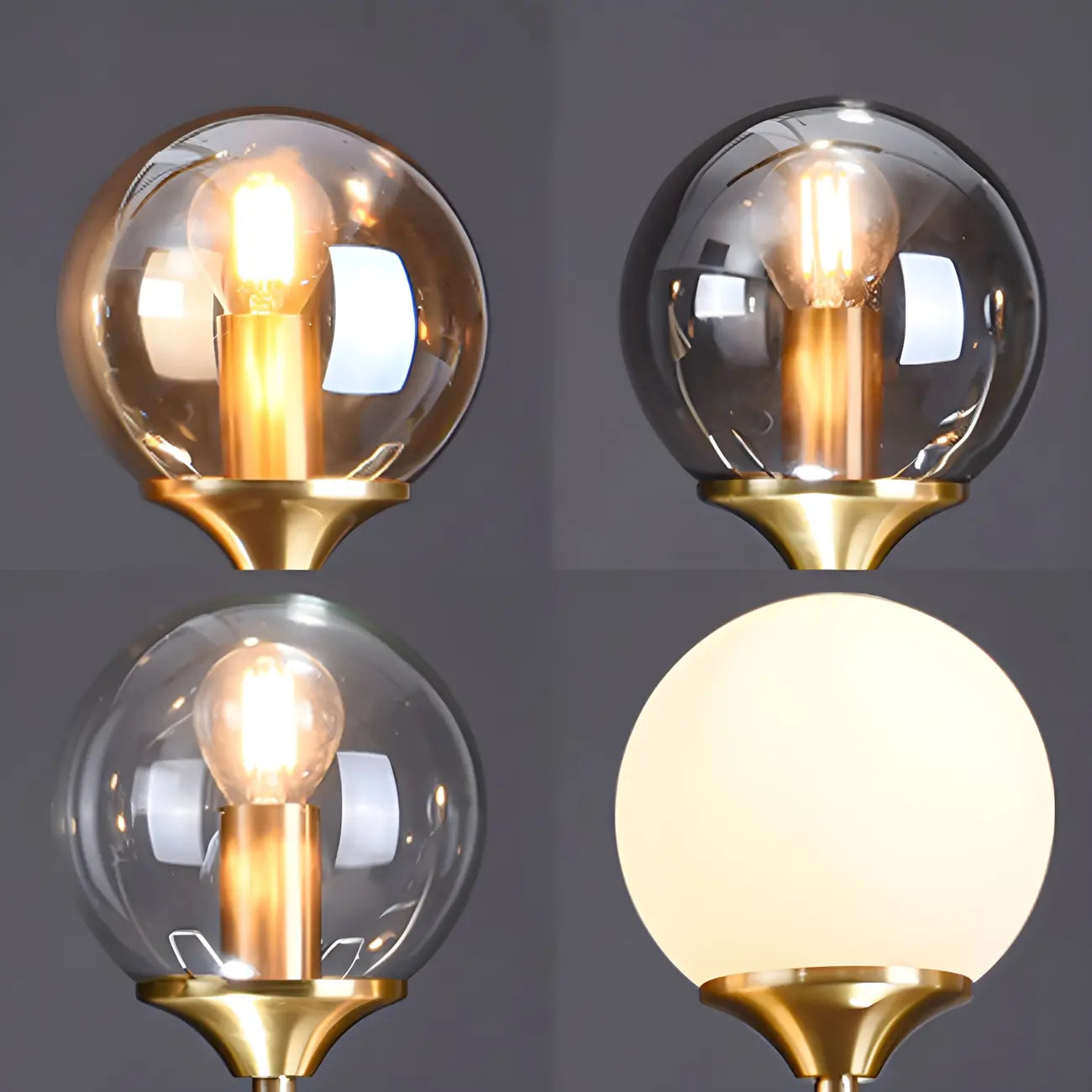 Kitchen Modern Gold Glass Globe Island Chandelier