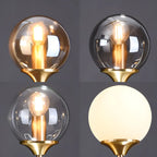Kitchen Modern Gold Glass Globe Island Chandelier