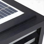 Black Rectangle Solar LED Outdoor Post Lights