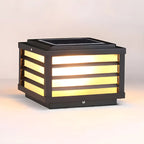 Black Rectangle Solar LED Outdoor Post Lights