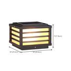 Black Rectangle Solar LED Outdoor Post Lights